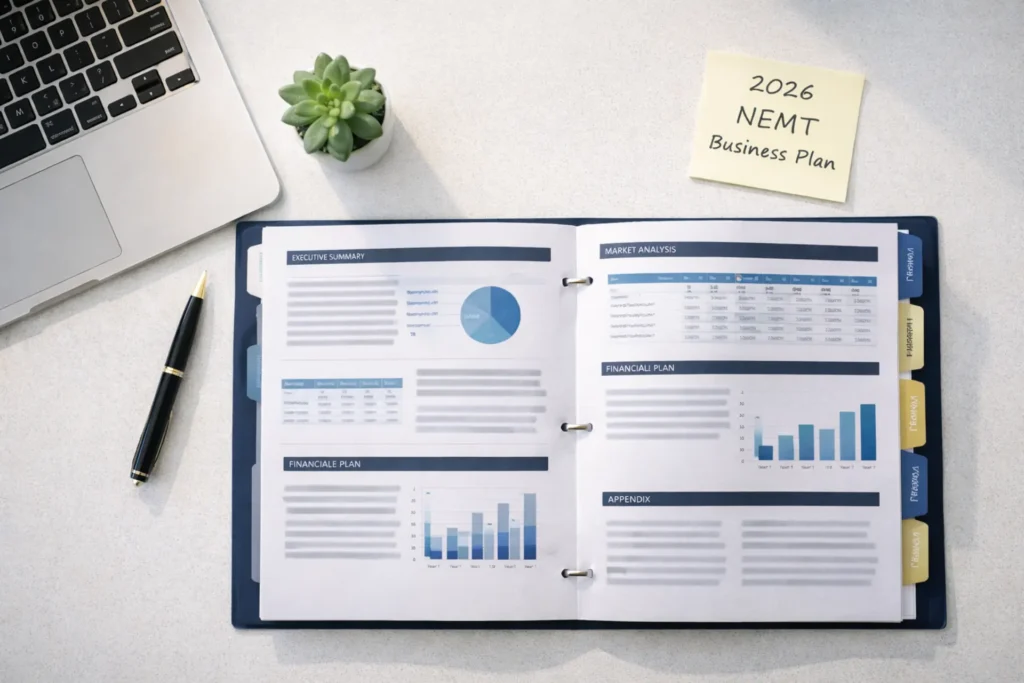 Free NEMT business plan template 2026 download — complete non-emergency medical transportation business plan PDF