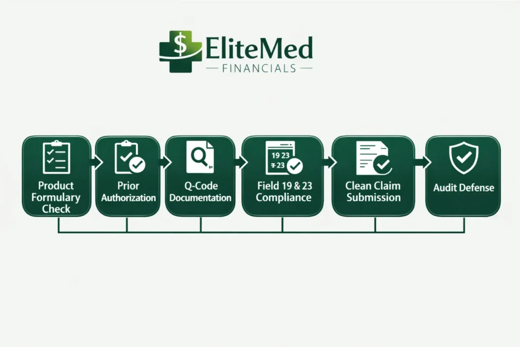 skin substitute graft billing workflow — from product formulary verification to clean claim submission
