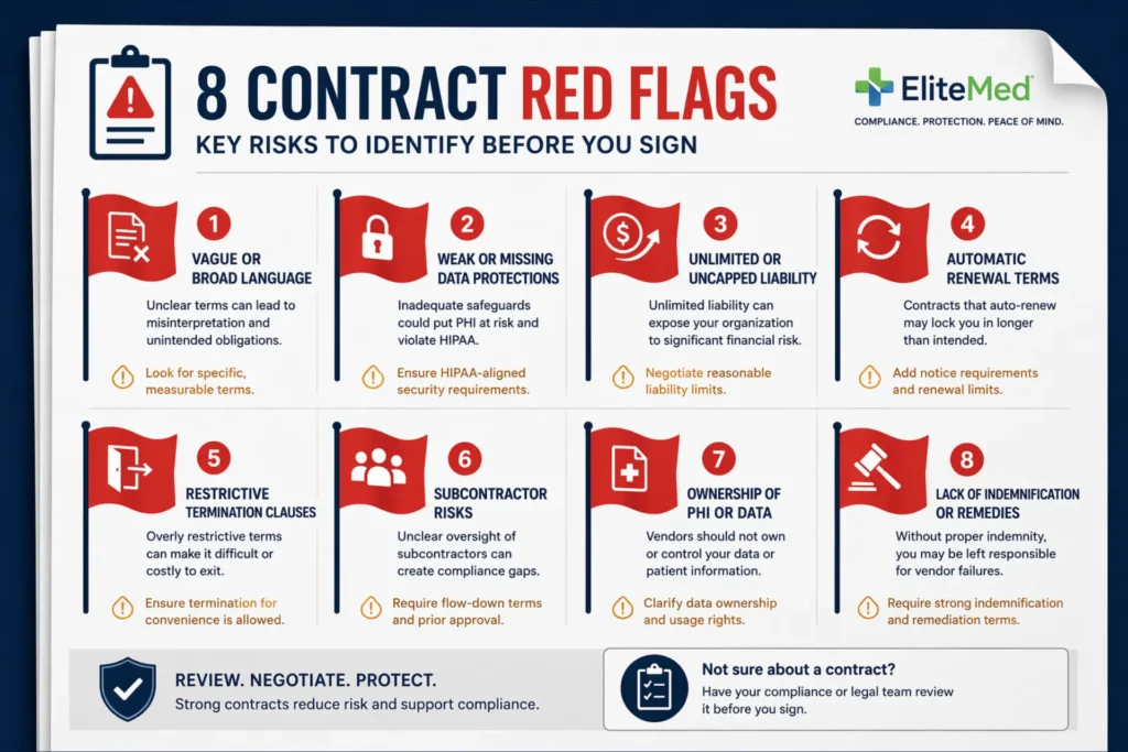 8 red flags in a HIPAA Business Associate Agreement for mental health billing