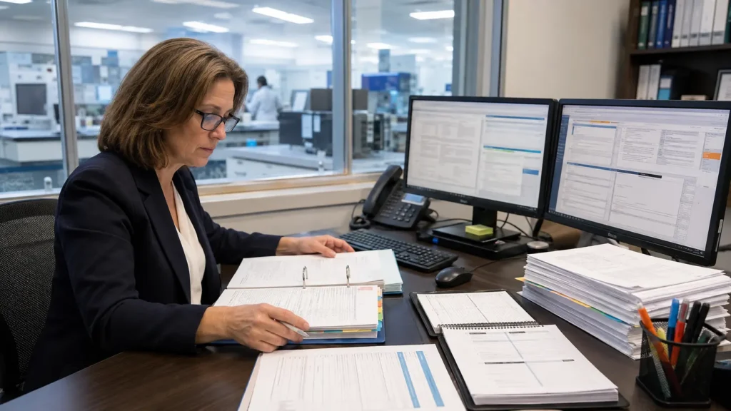 Laboratory compliance specialist comparing official billing guidance, payer policies and claim documentation.